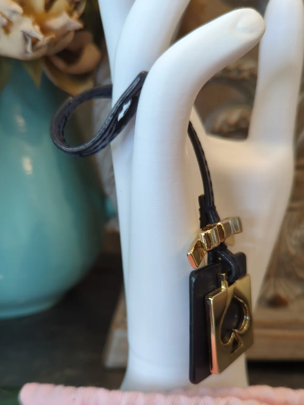 kate spade Black and Gold Bag Charm NWT and Dust Bag.